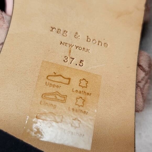 RAG & BONE LEWIS LEATHER WOVEN SUEDE SANDALS LADIES SIZE 37.5 NWOB - Picture 12 of 16